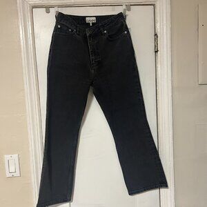 GANNI Black Betsy Cropped Jeans